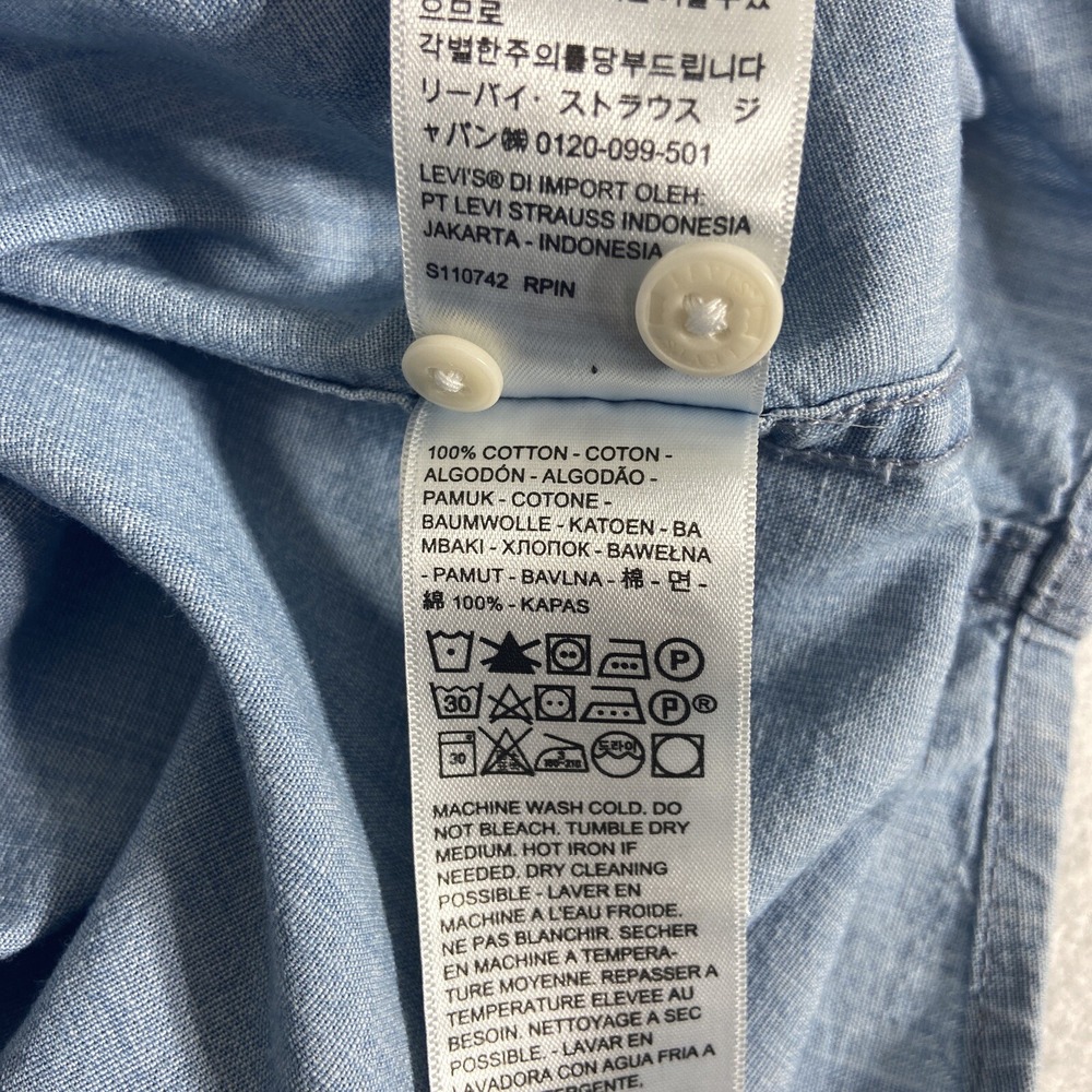Levi's Men's Classic Shirt Men's XXL Blue The Sunset One Pocket Button Up New - Picture 10 of 13